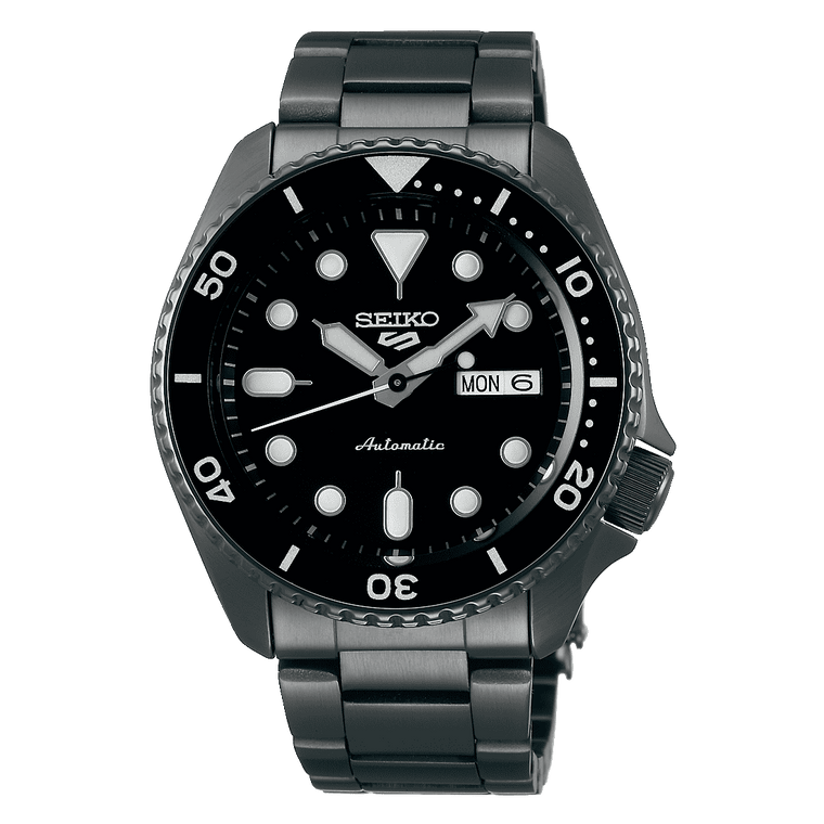 Seiko 5 Sports SKX Automatico Uomo 42,5 mm Acciaio Rivestimento Nero Quadrante Nero Lunetta Girevole Nera Vetro Hardlex Giorno e Data Bracciale Acciaio Nero 100 m Ref. SRPD65K1