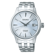Orologio automatico da uomo in acciaio con quadrante azzurro e bracciale a maglie