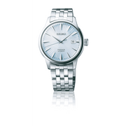 Orologio automatico da uomo in acciaio con quadrante azzurro e bracciale metallico