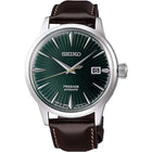 Seiko Presage Cocktail Time Midnight Blue Moon Automatico Uomo 40,5 mm Acciaio Quadrante Blu Scuro Vetro Hardlex Box-Shaped Data Cinturino Pelle Marrone 50 m Ref. SRPK15K1