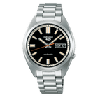 Seiko 5 Sports SNXS Automatico Uomo 37,4 mm Acciaio Quadrante Nero Lancetta Secondi Arancione Vetro Hardlex Curvo Giorno e Data Bracciale Acciaio 100 m Ref. SRPK89K1