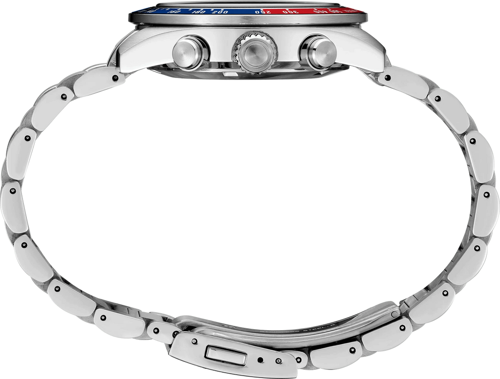 Orologio Seiko con cinturino in acciaio argento e fibbia deployante