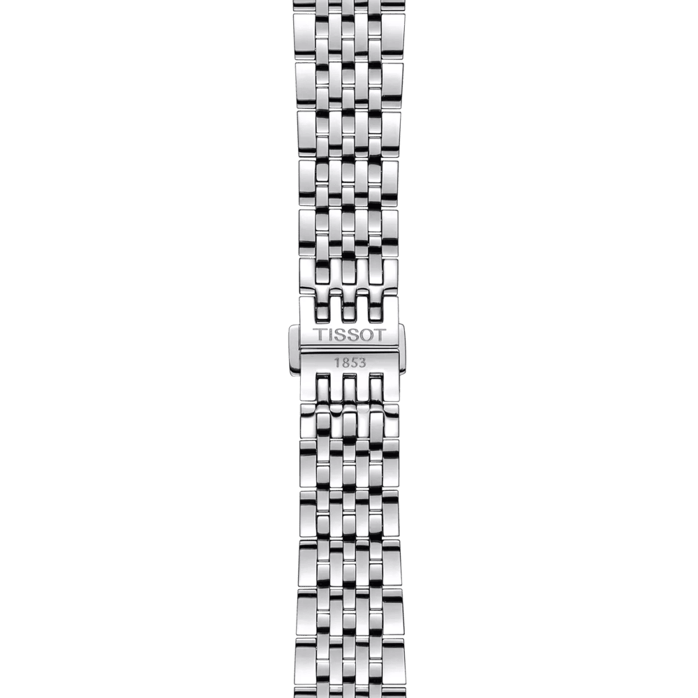 Bracciale in acciaio Tissot con chiusura e maglie lucide