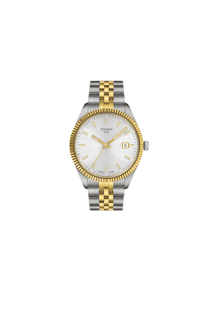 Tissot Ballade 40mm –  Bianco solei con cinturino in acciaio silver e oro | T156.410.22.031.00 MDR