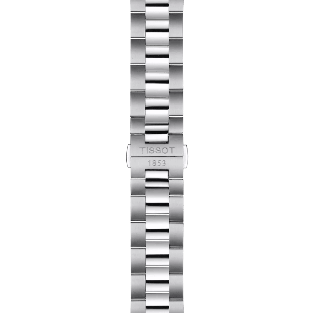 Bracciale in acciaio Tissot con chiusura e logo Tissot