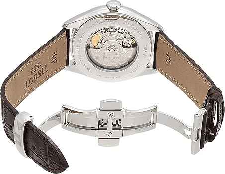 Orologio Tissot automatico, fondello a vista e cinturino in pelle marrone