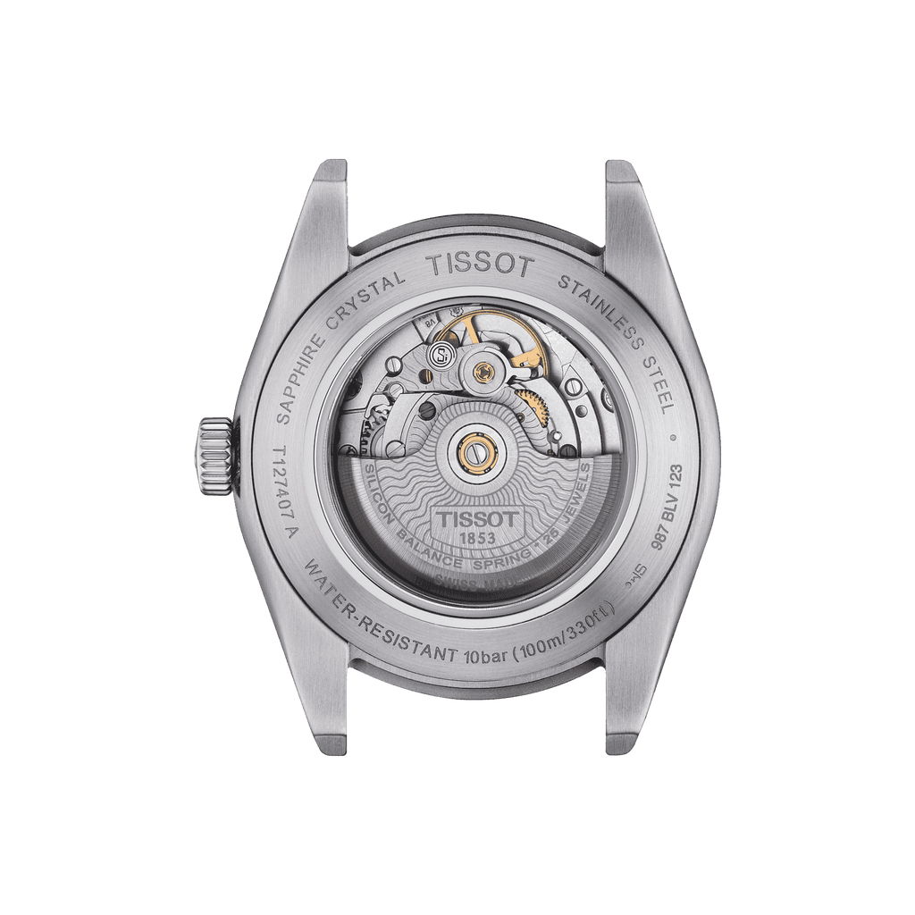 Orologio automatico con fondello in vetro e movimento in vista, acciaio inox