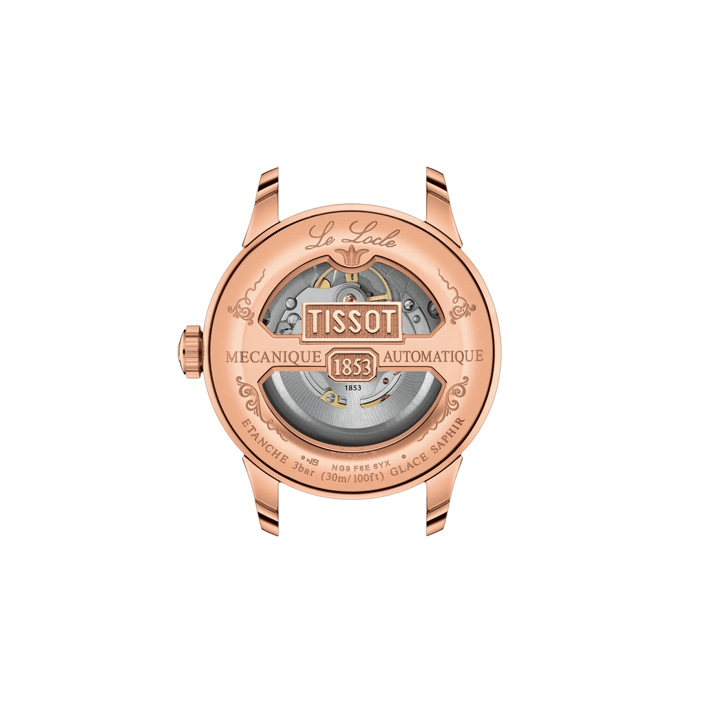 Orologio Tissot Le Locle automatico con fondello a vista in oro rosa