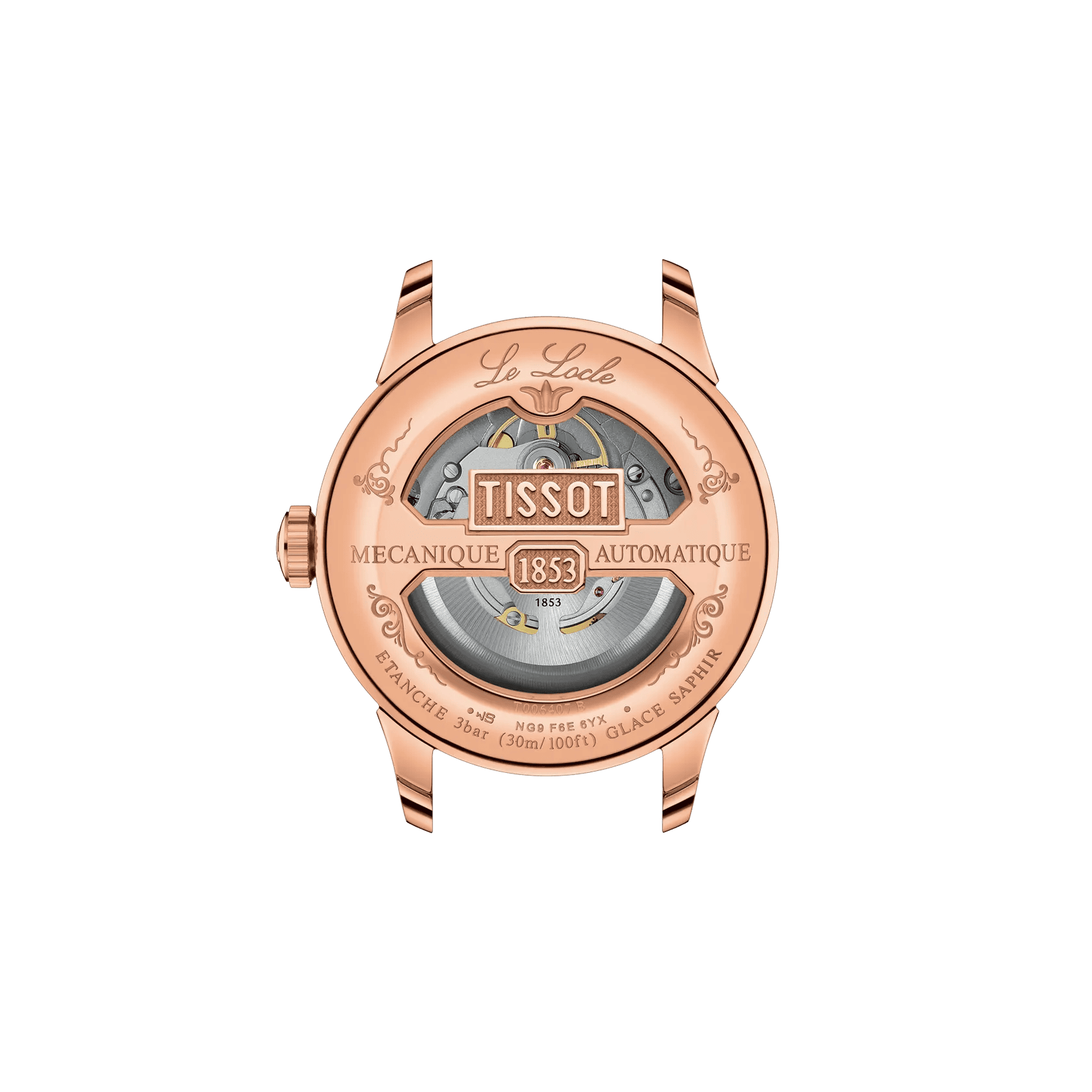 Orologio Tissot Le Locle automatico con fondello a vista in oro rosa