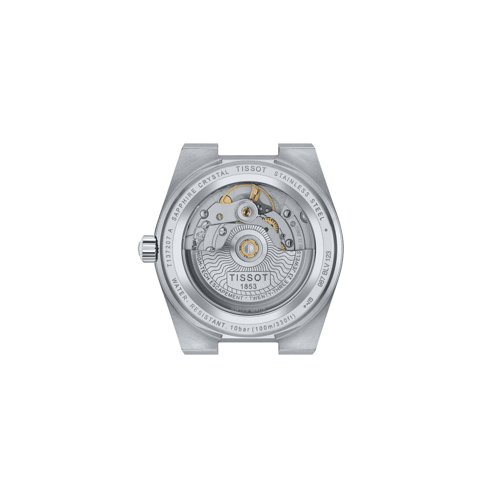 Orologio automatico con fondello a vista e meccanismo, cassa in acciaio