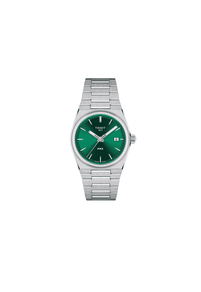 Tissot PRX 35mm – Orologio Quarzo Swiss Made, Quadrante Verde Scuro, Acciaio, Ref. T137.210.11.081.00 MDR