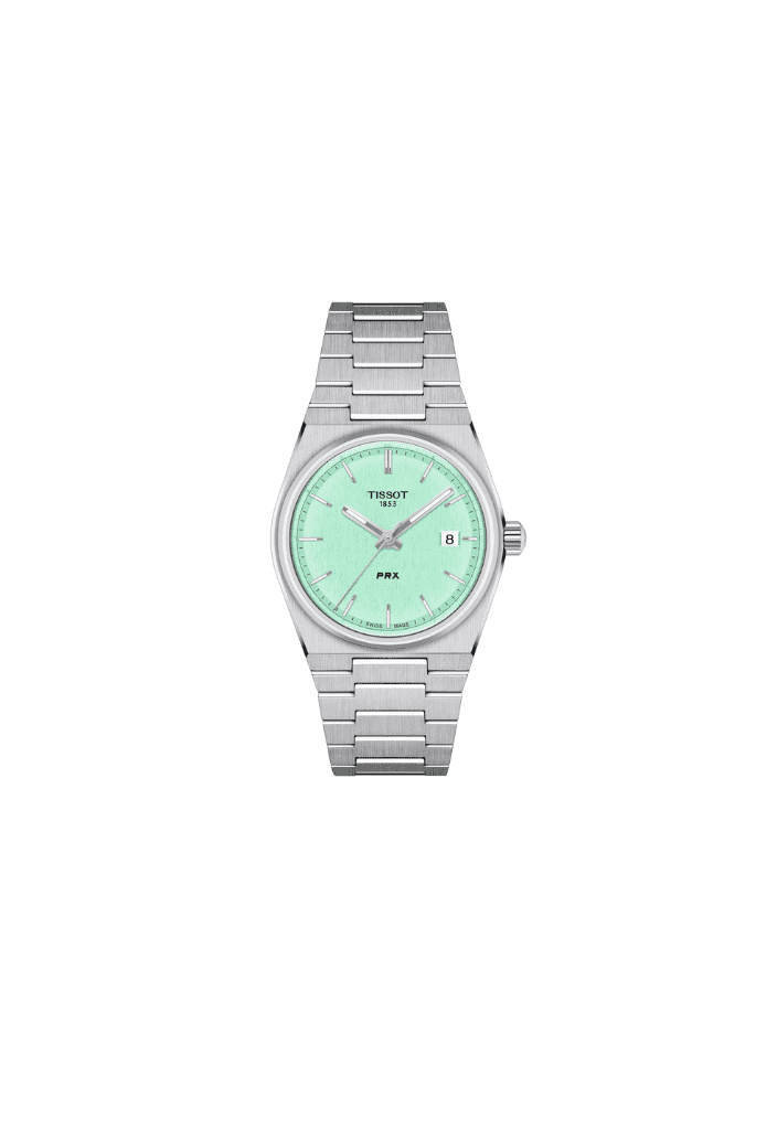 Tissot PRX 35mm – Orologio Quarzo Swiss Made, Quadrante Verde Menta, Acciaio, Ref. T137.210.11.091.00 MDR