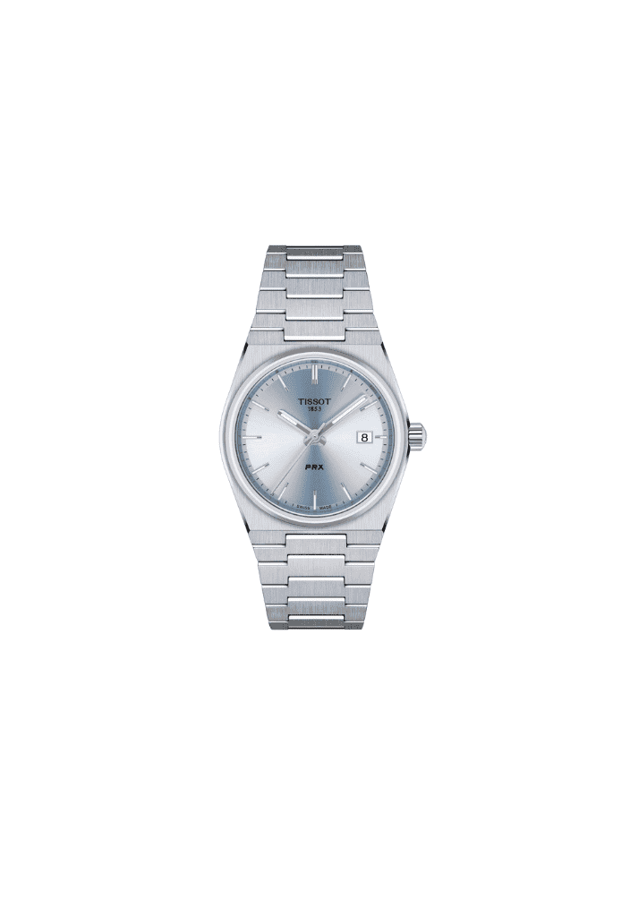 Tissot PRX 35mm – Orologio Quarzo Swiss Made, Quadrante Azzurro Ghiaccio, Acciaio, Ref. T137.210.11.351.00 MDR
