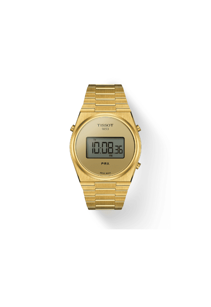 Tissot PRX Digital – Quarzo Swiss Made, schermo digitale dorato, 40mm – T137.463.33.020.00 MDR