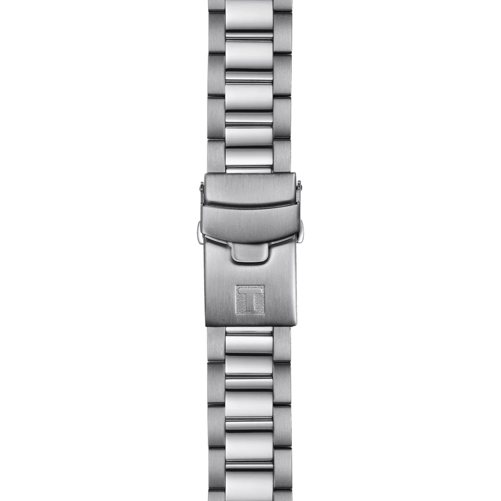 Orologio Tissot: bracciale in acciaio con chiusura pieghevole e fibbia