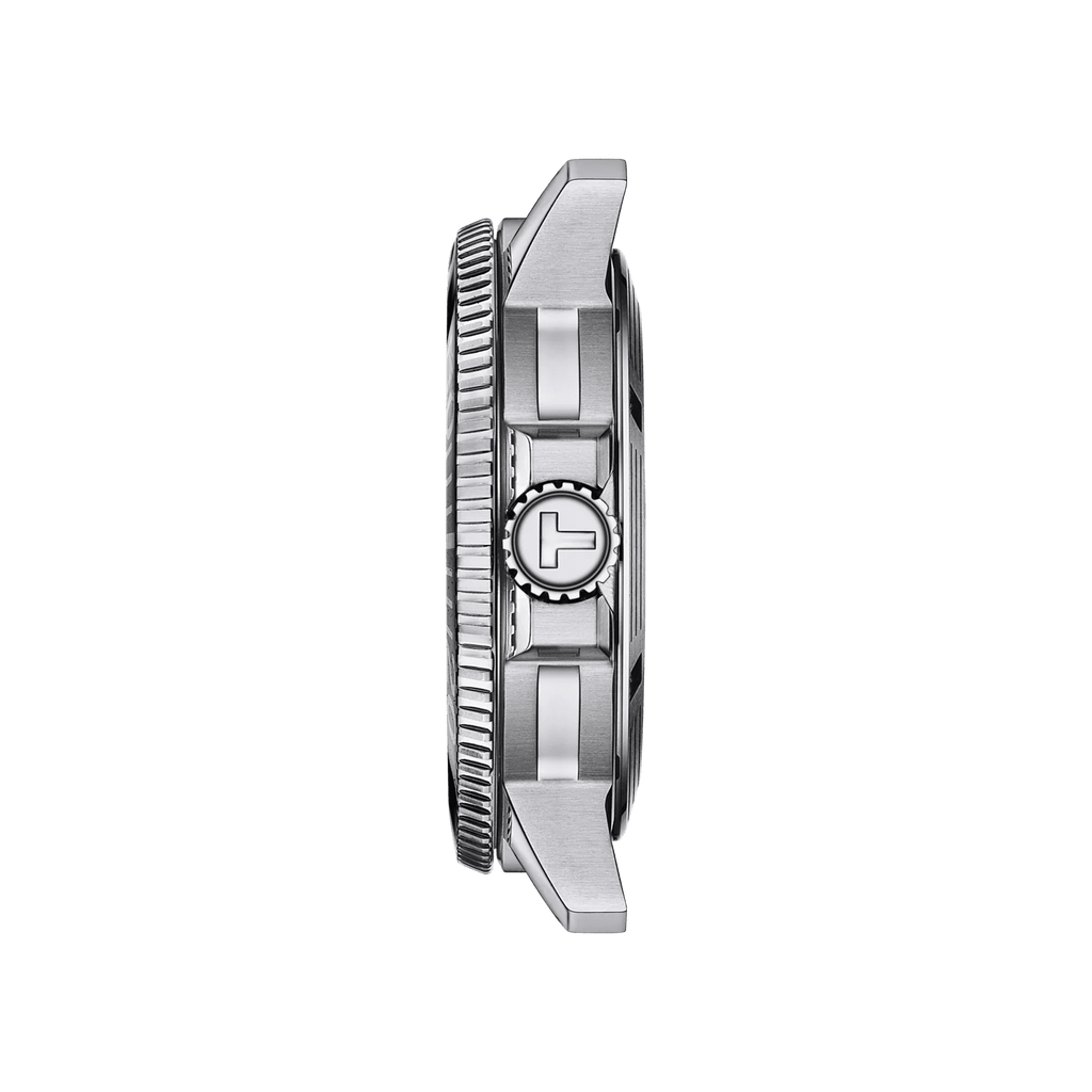 Orologio subacqueo automatico 43 mm, cassa e corona laterale in acciaio