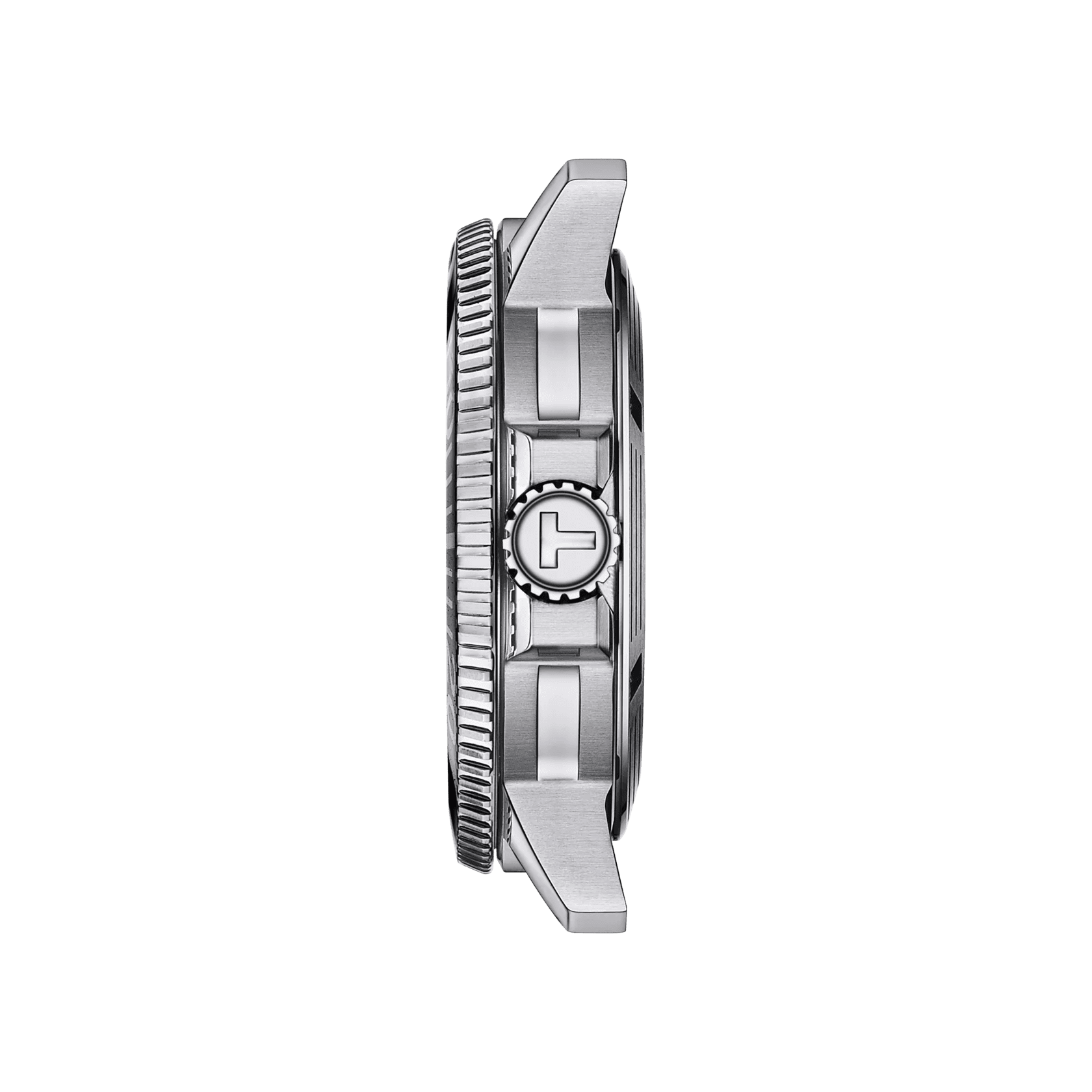 Orologio subacqueo automatico 43 mm, cassa e corona laterale in acciaio