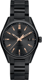 TAG Heuer Carrera Special Edition Donna 39 mm Acciaio Nero PVD Quadrante Nero Soleil Vetro Zaffiro Quarzo Data Bracciale Acciaio Nero PVD 10 ATM Swiss Made Ref. WAR1113.BA0602