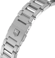 Bracciale in acciaio dell’orologio TAG Heuer Carrera con chiusura e maglie lucide
