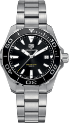 TAG Heuer Aquaracer 300M Quarzo Uomo 41 mm Acciaio Quadrante Nero Soleil Lunetta Girevole Unidirezionale Nera in Alluminio Vetro Zaffiro Data Bracciale Acciaio 30 ATM Swiss Made Ref. WAY111A.BA0928
