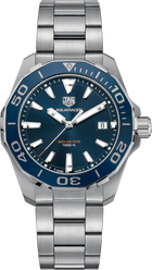 TAG Heuer Aquaracer 300M Quarzo Uomo 41 mm Acciaio Quadrante Blu Soleil Lunetta Girevole Unidirezionale Vetro Zaffiro Data Bracciale Acciaio 30 ATM Swiss Made Ref. WAY111C.BA0928