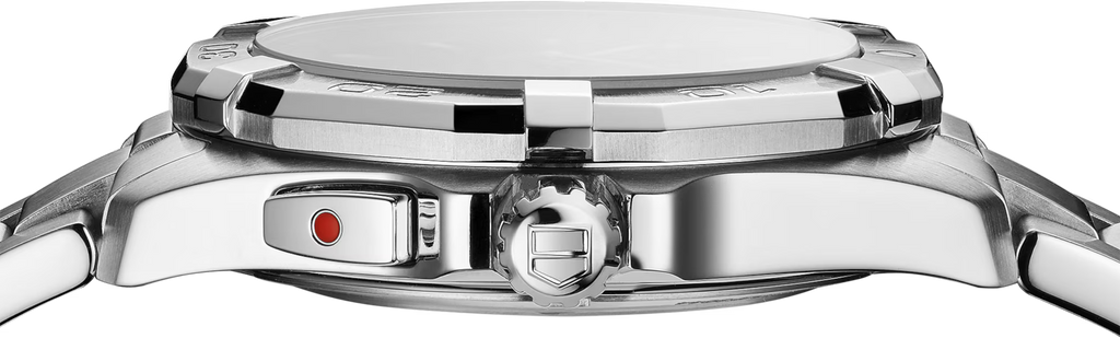 Orologio subacqueo TAG Heuer Aquaracer: cassa e corona in acciaio, vetro e fondello