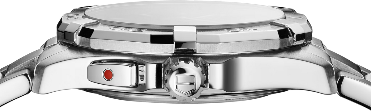 Orologio subacqueo TAG Heuer Aquaracer: cassa e corona in acciaio, vetro e fondello