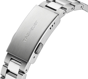 Orologio donna, chiusura in acciaio con incisione TAG Heuer e maglie regolabili