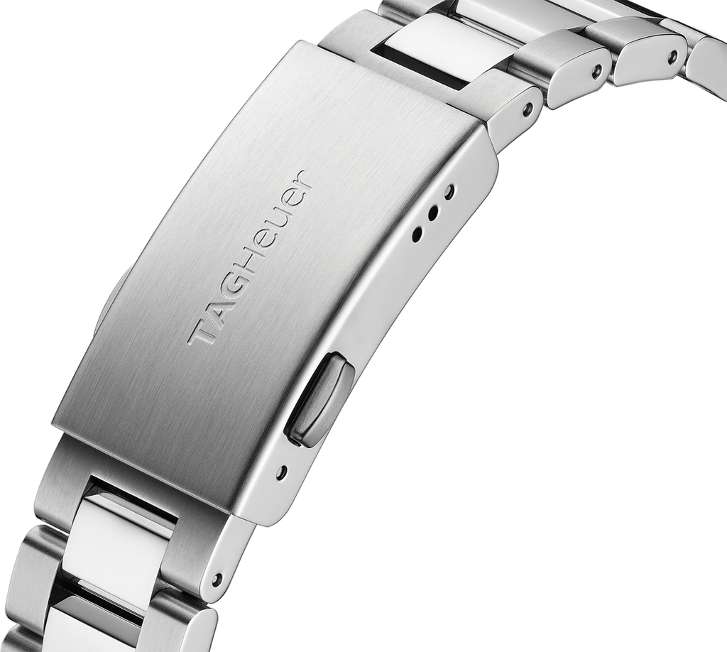 Orologio TAG Heuer Aquaracer con chiusura in acciaio e bracciale a maglie
