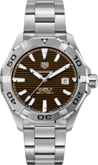 TAG Heuer Aquaracer 300M Calibre 5 Automatico Uomo 43 mm Acciaio Quadrante Marrone Soleil Lunetta Girevole Unidirezionale Vetro Zaffiro Data Bracciale Acciaio 38 Ore 30 ATM Swiss Made Ref. WAY2018.BA0927
