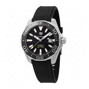 Orologio subacqueo TAG Heuer Aquaracer nero, cassa acciaio, cinturino gomma, data