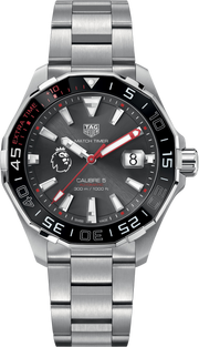 Orologio subacqueo TAG Heuer Aquaracer in acciaio con quadrante nero e datario