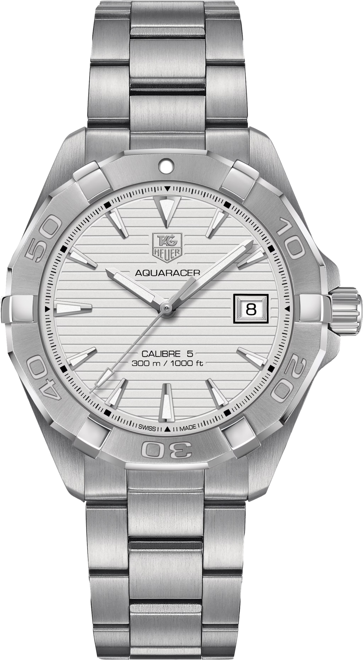 Orologio automatico uomo in acciaio, quadrante grigio con datario e lunetta girevole.
