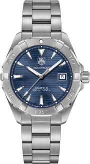 Orologio TAG Heuer Aquaracer da uomo in acciaio, quadrante blu, lunetta girevole