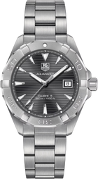TAG Heuer Aquaracer 300M Calibre 5 Automatico Uomo 41 mm Acciaio Quadrante Grigio Lunetta Girevole Vetro Zaffiro Data Bracciale Acciaio 30 ATM Swiss Made Ref. WAY2113.BA0928