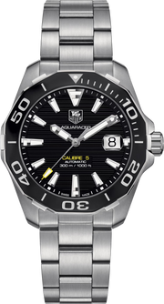 Orologio TAG Heuer Aquaracer da uomo, acciaio, quadrante nero, lunetta girevole