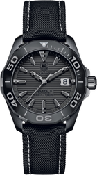 TAG Heuer Aquaracer 300M Calibre 5 Black Phantom Limited Edition Uomo 41 mm Titanio Nero PVD Quadrante Nero Lunetta Girevole Unidirezionale Ceramica Nera Vetro Zaffiro Data Cinturino Nylon Nero 30 ATM Swiss Made Ref. WAY218B.FC6364