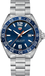 Orologio TAG Heuer Formula 1 con quadrante blu e lunetta girevole in acciaio