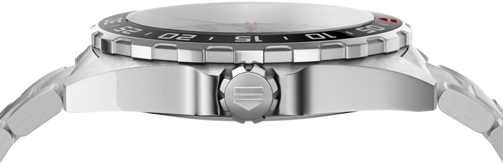 TAG Heuer Formula 1 Quarzo Uomo 43 mm Acciaio Quadrante Grigio Rehaut Nero Indici Rossi Lunetta Girevole Acciaio e Alluminio Vetro Zaffiro Data Bracciale Acciaio 200 m Swiss Made Ref. WAZ1018.BA0842 Oasi Watch
