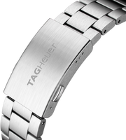 Bracciale in acciaio dell’orologio TAG Heuer con chiusura e maglie lucide