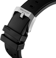 Orologio TAG Heuer Formula 1: fibbia e cinturino in caucciù nero con scritta TAG Heuer