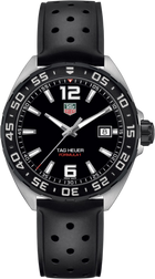TAG Heuer Formula 1 Date Uomo 41 mm Acciaio Quadrante Nero Opalino Lunetta Unidirezionale Nera PVD Vetro Zaffiro Quarzo Data Cinturino Caucciù Nero 20 ATM Swiss Made Ref. WAZ1110.FT8023