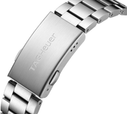 Chiusura bracciale orologio TAG Heuer in acciaio con scritta e microfori