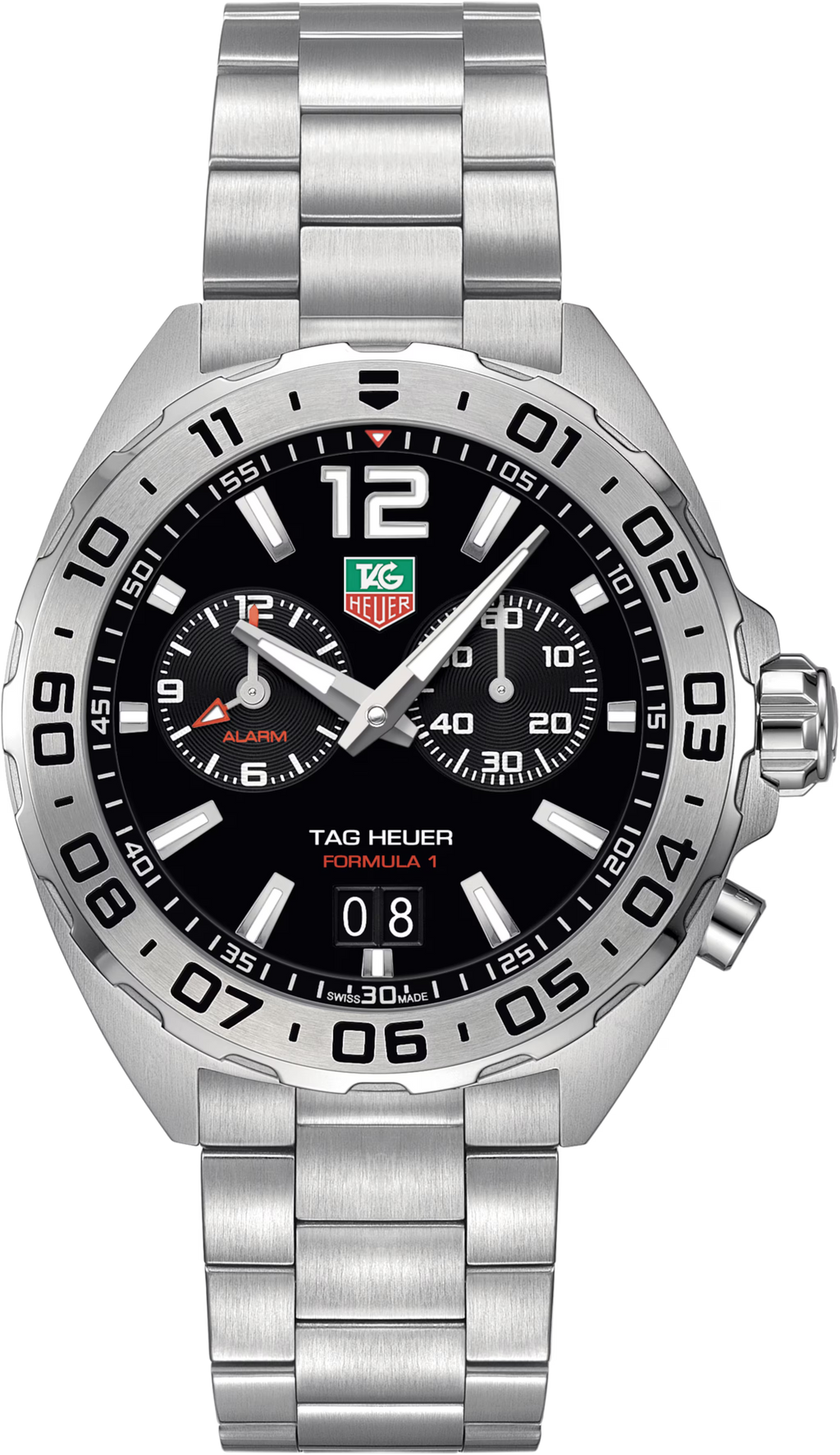 Orologio TAG Heuer Formula 1 con quadrante nero opalino, bracciale acciaio