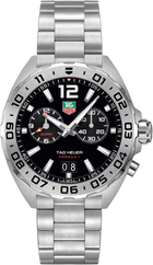 TAG Heuer Formula 1 Date Quarzo Uomo 41 mm Acciaio Quadrante Nero Opalino Lunetta Fissa Vetro Zaffiro Grande Data Bracciale Acciaio 20 ATM Swiss Made Ref. WAZ111A.BA0875