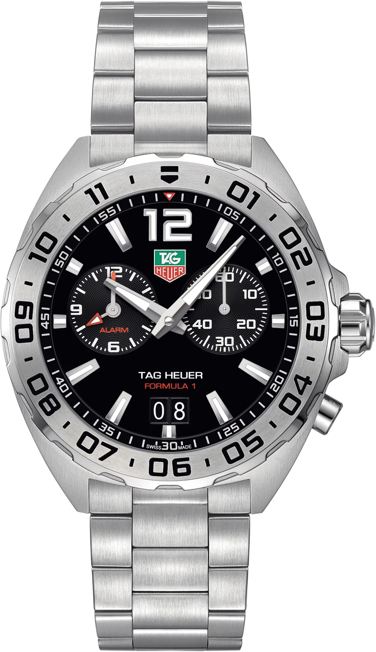 Orologio TAG Heuer Formula 1 con quadrante nero opalino, bracciale acciaio
