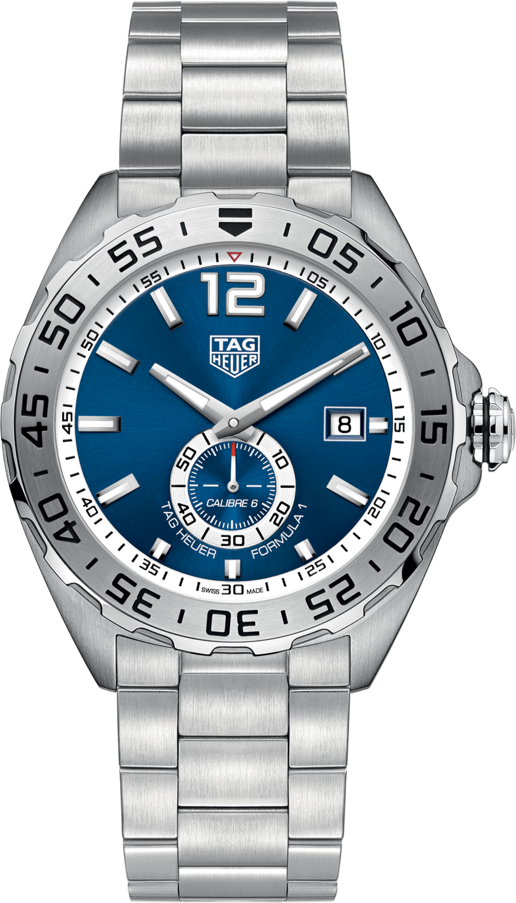 Orologio TAG Heuer Formula 1 in acciaio con quadrante blu e cinturino a maglie