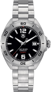 Orologio TAG Heuer Formula 1 in acciaio, quadrante nero, ghiera girevole, data