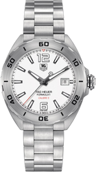 TAG Heuer Formula 1 Calibre 5 Automatico Uomo 41 mm Acciaio Quadrante Bianco Lunetta Girevole Vetro Zaffiro Data Bracciale Acciaio 20 ATM Swiss Made Ref. WAZ2114.BA0875