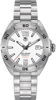 Orologio automatico da uomo TAG Heuer Formula 1 acciaio, quadrante bianco, lunetta girevole
